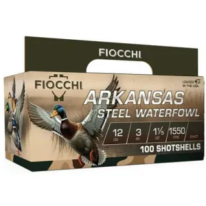 FIOCCHI 12Ga Arkansas Steel Waterfowl 3" 1-1/5 4Shot 100rd