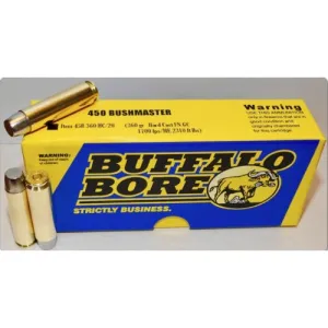 BUFFALO BORE 450 Bushmaster 360Gr Hard Cast FN GC 1700FPS 20rd