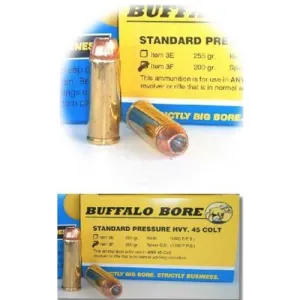 BUFFALO BORE 45 LC 200Gr JHP (1100FPS/ME 537 ft lbs) 20rd