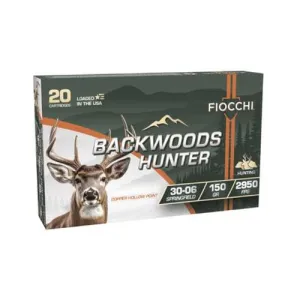 FIOCCHI 30-06 Spr Backwoods Hunter 150Gr CHP 20rd