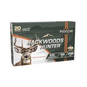 FIOCCHI 270 Win Backwoods Hunter 130Gr CHP 20rd