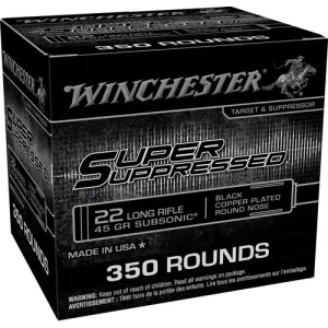 WINCHESTER AMMO Super Suppressed 22LR 45Gr Subsonic 350rd