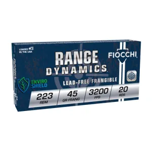 FIOCCHI 223 Rem Range Dynamics Lead Free Frangble45Gr 20rd