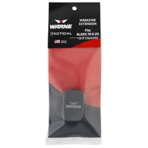 WARNE Magazine Extension Gray for Glock 19/23