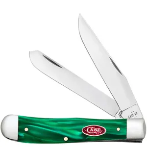 CASE KNIVES Smooth Green Pearl Kirinite Trapper