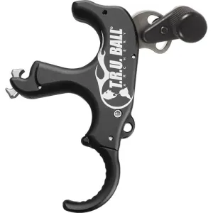 TRUBALL ARCHERY Trident Flex - 3 Finger Aluminum - Black - Medium