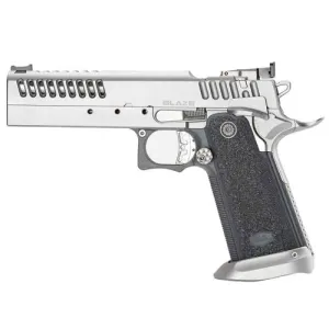 BUL ARMORY SAS 2 Blaze Optic Ready 9mm 5" 20rd - Silver w/ Adjustable Rear Sights