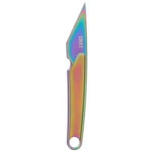 CRKT HangTi Fixed Fixed Blade EDC Knife - Iridescent w/ Titanium Handle