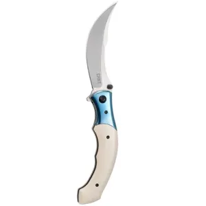 CRKT Ritual Assisted Assisted Opening EDC Pocket Knife - Ivory w/ Stainless Steel Bolster Handle