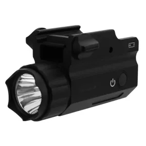 TACFIRE 360 Lumen Pistol Flashlight Compact Black/ White