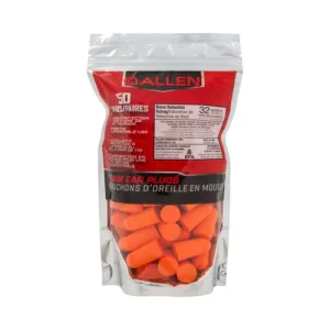 ALLEN Foam Ear Plugs 32 dB 50 Pair Package