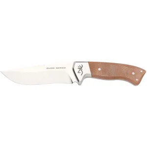 BROWNING Guide Series Large Plain Steel Blade Micarta