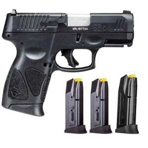 TAURUS G3C T.O.R.O. 9mm 3.26" 10rd (x3) & 12rd (x1) - Black
