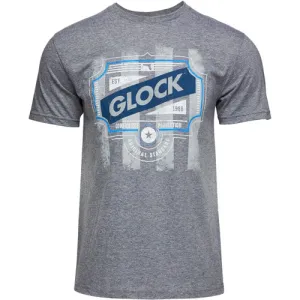 GLOCK Blue Line Tee Gray Ringspun Short Sleeve XL
