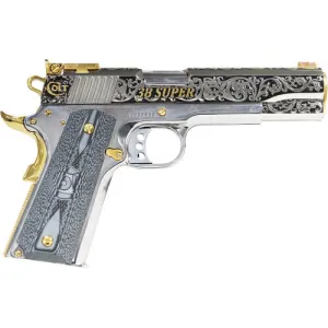 COLT Gold Cup Lite Oro Negro 38 Super 5" 8rd - Gold & Stainless