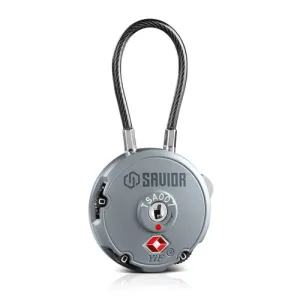 SAVIOR EQUIPMENT 3-Digit Combination Cable Lock TSA SW Gray