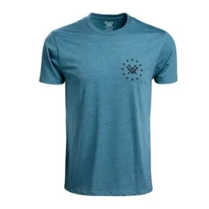 VORTEX Salute Short Sleeve T-Shirt - Steel Blue Heather
