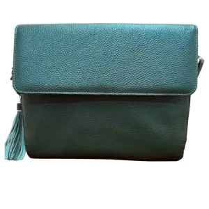 GUN TOTE'N MAMAS Clutch Purse Pebble Grain Cowhide Forest