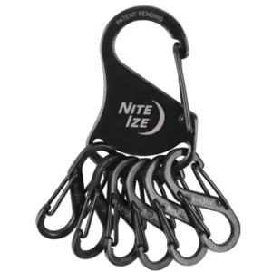 NITE IZE S-BINER KEY RACK STEEL BLACK