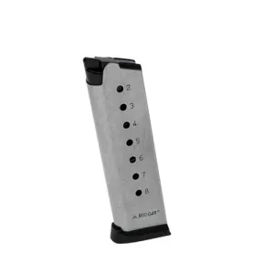 SPRINGFIELD ARMORY 1911 45 ACP 8rd Blue Steel Magazine w/ Slam Pad