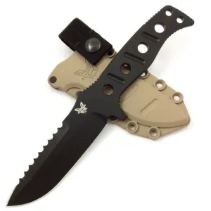 BENCHMADE Fixed Adamas 4.2" Drop Point Coated Plain Edge