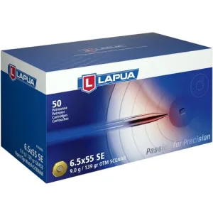 LAPUA AMMO 6.5x55 Swedish 120Gr Scenar-L OTM 50rd