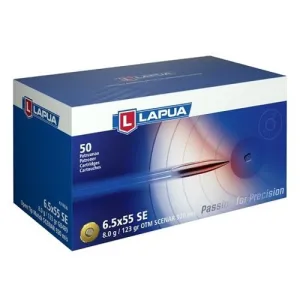 LAPUA AMMO 6.5x55 Swedish 123Gr Scenar OTM 50rd