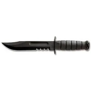 KA-BAR Fighting/Utility Knife-Black-Serr Edge