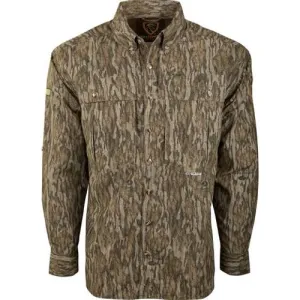 DRAKE Long Sleeve Mesh Back Flyweight Shirt MOB Plus