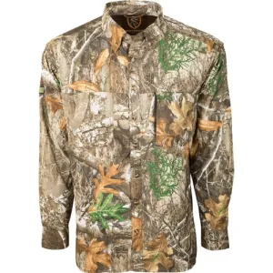 DRAKE Long Sleeve Mesh Back Flyweight Shirt Agion Edge