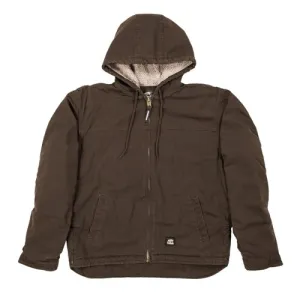 BERNE WORKWEAR Dorset Hooded Work Coat Mens Bark Plus