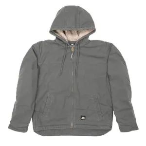 BERNE WORKWEAR Washed Hooded Work Coat Gray Stone Plus
