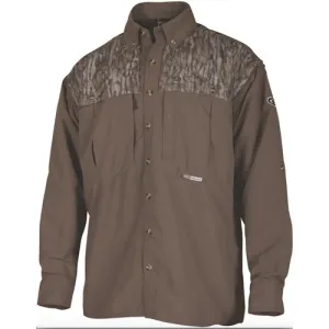 DRAKE Two-Tone Vented Wingshooter Long Slv MO BL Plus Sz