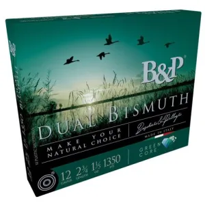 B&P AMMO 12Ga Dual Bismuth 2.75"1-1/4oz 4+3 Shot 10rd