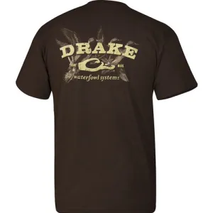 DRAKE Sprigs Short Sleeve T-Shirt Chocolate 2X-3X