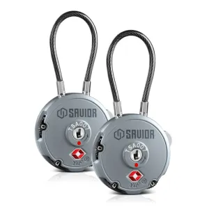 SAVIOR EQUIPMENT 3-Digit Combination Cable Lock TSA SW Gray