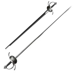COLD STEEL Ribbed Shell Swept Hilt Rapier 41 1/2" Blade 1/5"