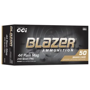 BLAZER AMMO 44 Rem Mag 240Gr FMJ Brass 50rd