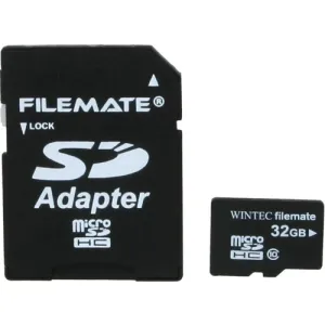 FILEMATE 32GB ACTION SD CARD W/ MICRO SD CARD