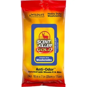 WILDLIFE RESEARCH Scent Killer Gold Heavy Duty Washcloths 12-Pack