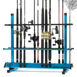 SAVIOR EQUIPMENT Fishing Rod Rack Hold Up To 36 Rod Ocean Blue
