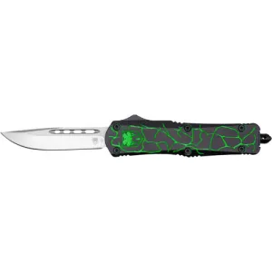 COBRATEC Medium FS-3 Fractured Blk/Grn Drop Not Serrated