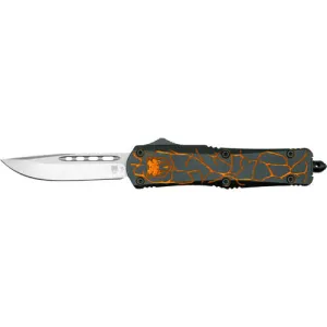 COBRATEC Medium FS-3 Fractured Blk/Org Drop Not Serrated