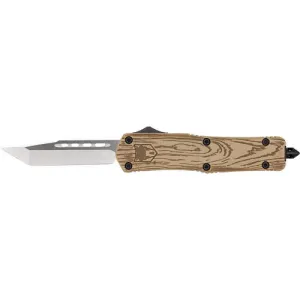 COBRATEC Medium FS-3 Wood Grain Tanto Not Serrated