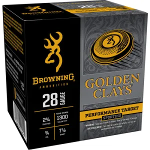 BROWNING AMMO 28Ga 2-3/4 #7.5 Golden Clays 3/4oz 1300 FPS 25rd