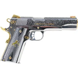 COLT 1911 Gov't Competition 38 Super 5" Oro Blanco