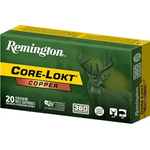 REMINGTON 360 Buckhammer 160Gr Core-Lokt Copper 20rd