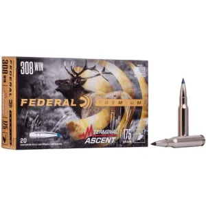 FEDERAL AMMO Terminal Ascent 308 WIN 175gr Rifle Ammunition | 20 Rounds