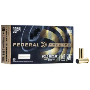 FEDERAL AMMO 38 Special 148Gr Lead Wadcutter Match 50rd