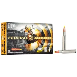 FEDERAL AMMO Premium 270 WIN 130gr Nosler Ballistic Tip Ammunition | 20 Rounds